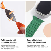 For Apple Watch 2 38mm Loop Magnetic Silicone Watch Band(Midnight Blue)