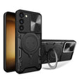 For Samsung Galaxy S23 5G CD Texture Sliding Camshield Magnetic Holder Phone Case(Black) - free shipping - PMC TechLife - Order now!