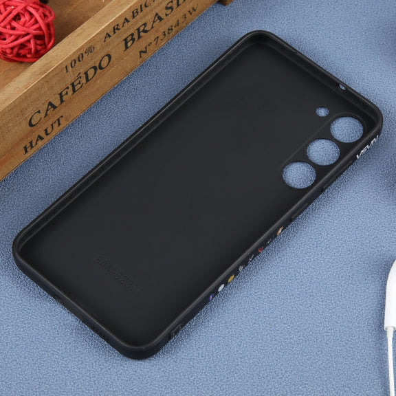 For Samsung Galaxy A73 5G Astronaut Pattern Silicone Straight Edge Phone Case(Lovely Astronaut-Black)