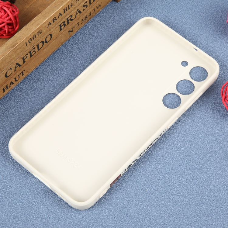 For Samsung Galaxy A03s EU Astronaut Pattern Silicone Straight Edge Phone Case(Flying Astronaut-White)