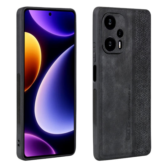 For Xiaomi Redmi Note 12 Turbo / Poco F5 AZNS 3D Embossed Skin Feel Phone Case(Black) - free shipping - PMC Jewellery - Order now!