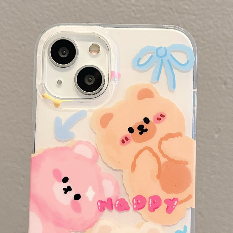 For iPhone 14 Pro Max IMD Cute Animal Pattern Phone Case(Bear)