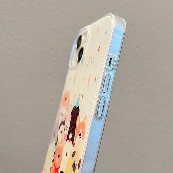 For iPhone 12 Pro Max IMD Cute Animal Pattern Phone Case(Dog)