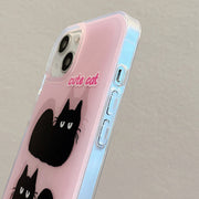 For iPhone 12 Pro IMD Cute Animal Pattern Phone Case(Cat)