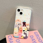 For iPhone 12 IMD Cute Animal Pattern Phone Case(Dog)