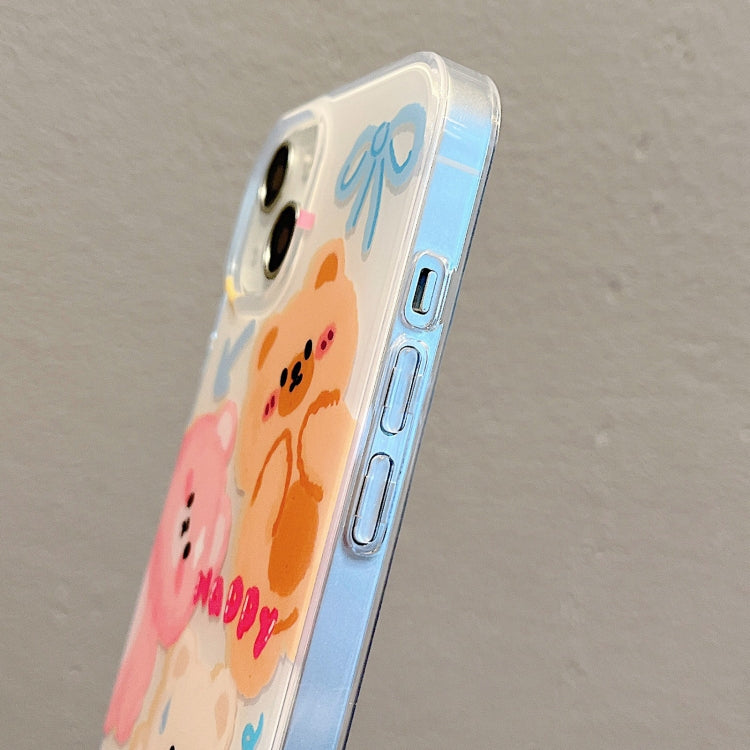 For iPhone 12 IMD Cute Animal Pattern Phone Case(Bear)