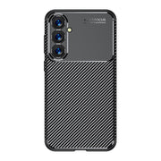 For Samsung Galaxy S23 FE 5G Carbon Fiber Texture Shockproof TPU Phone Case(Black)