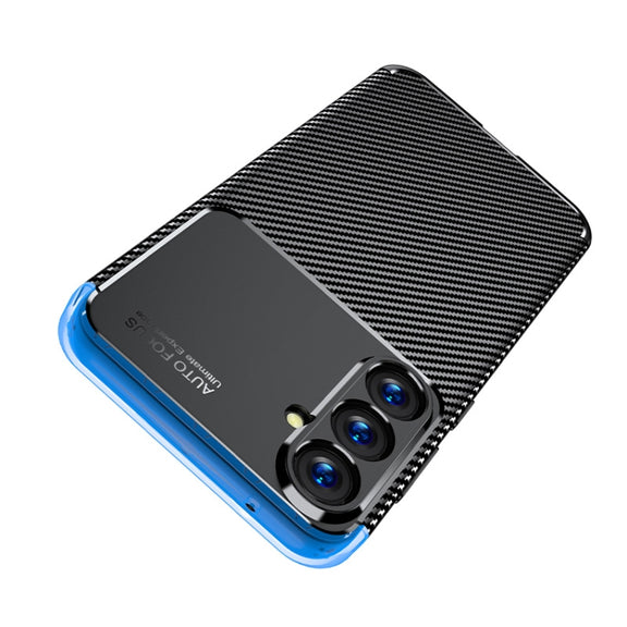 For Samsung Galaxy S23 FE 5G Carbon Fiber Texture Shockproof TPU Phone Case(Black)