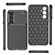 For Samsung Galaxy S23 FE 5G Carbon Fiber Texture Shockproof TPU Phone Case(Black)