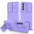 For Samsung Galaxy S22+ 5G Stereoscopic Holder Sliding Camshield Phone Case(Purple) - free shipping - PMC TechLife - Order now!