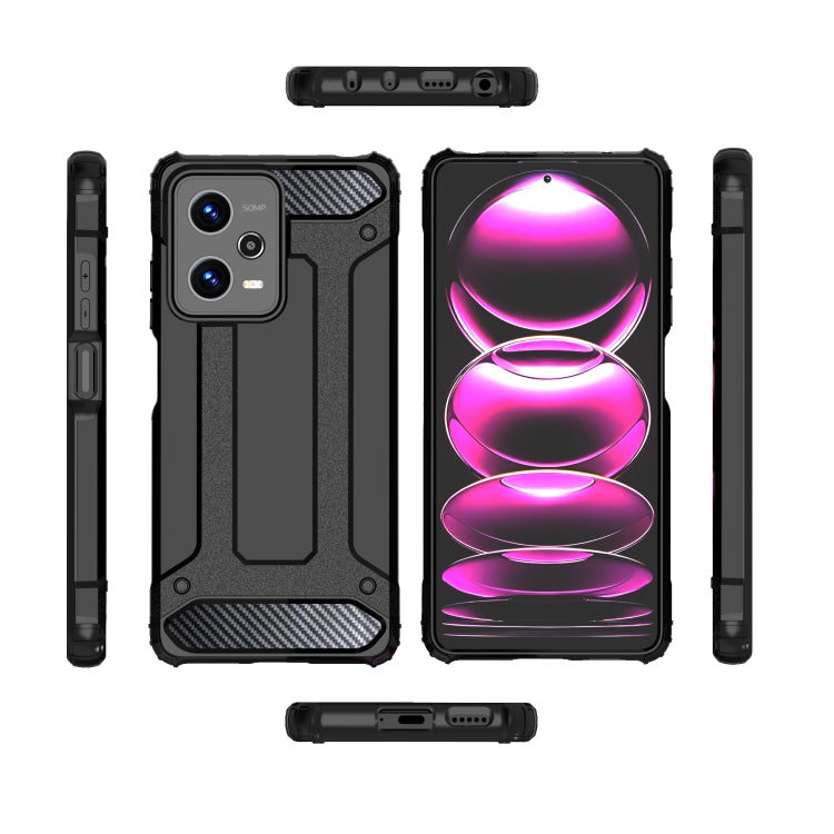 For Xiaomi Redmi Note 12 Pro 5G Speed Magic Armor TPU + PC Combination Phone Case(Black) - free shipping - PMC TechLife - Order now!