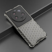 For Xiaomi 13 Ultra Shockproof Honeycomb PC + TPU Phone Case(Black)