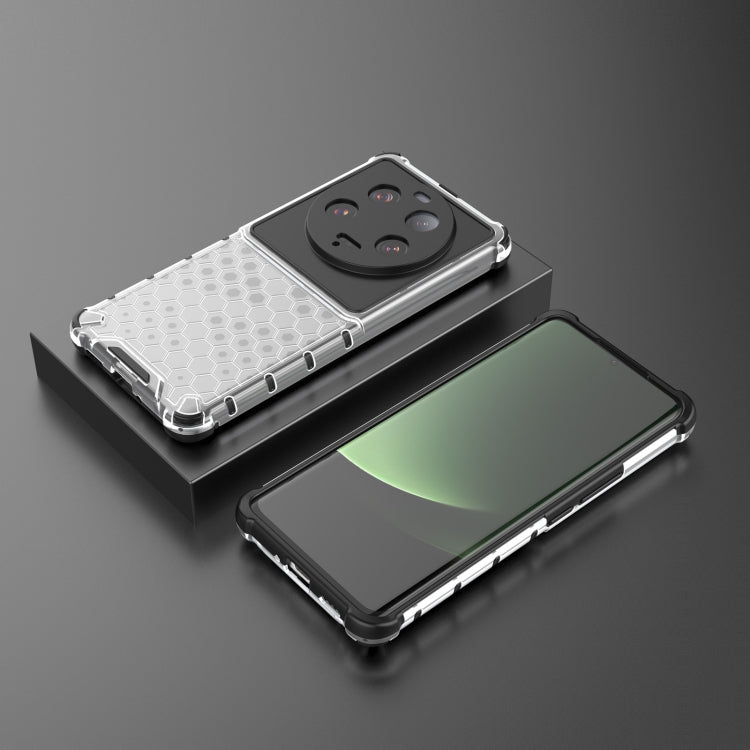 For Xiaomi 13 Ultra Shockproof Honeycomb PC + TPU Phone Case(Black)