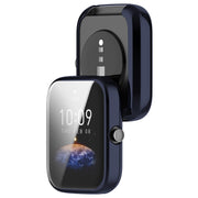 For Amazfit Bip 3 / Bip 3 Pro Universal Full Coverage TPU Electroplating Watch Protective Case(Midnight Blue)