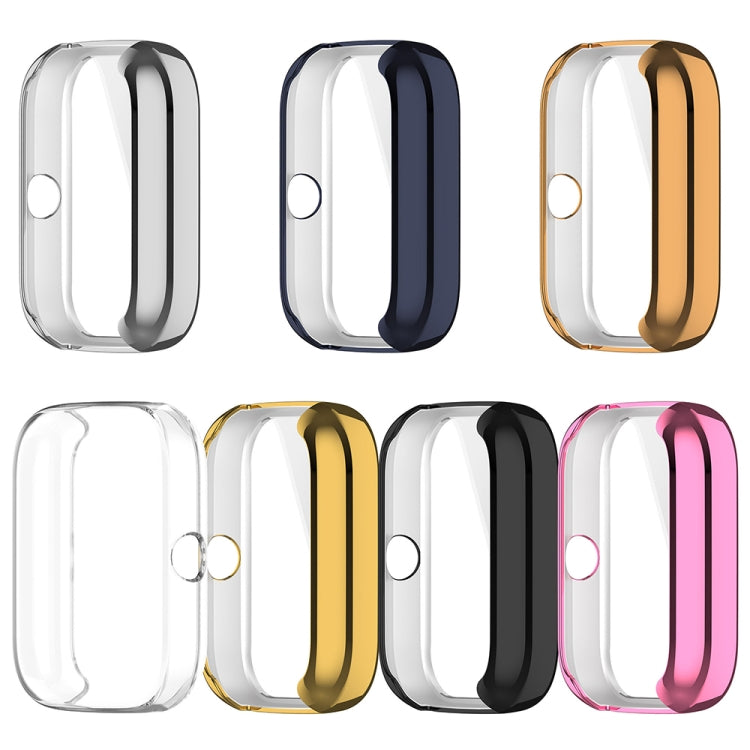 For Amazfit Bip 3 / Bip 3 Pro Universal Full Coverage TPU Electroplating Watch Protective Case(Transparent)