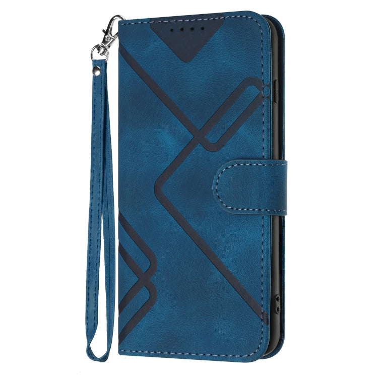 For Samsung Galaxy S20 FE Line Pattern Skin Feel Leather Phone Case(Royal Blue) - free shipping - PMC TechLife - Order now!