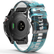 For Garmin Forerunner 965 / 955 / 945 / 935 Printing Quick Release Silicone Watch Band(Marble)