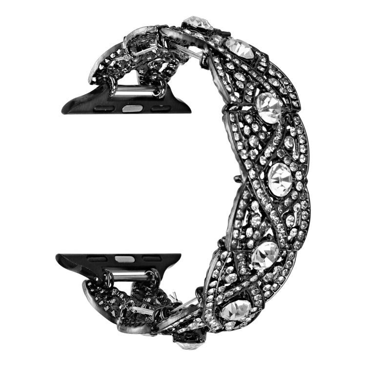 Diamonds Twist Metal Watch Band For Apple Watch Ultra 49mm(Black) - Watch Bands by PMC TechLife | Online Shopping South Africa | PMC TechLife