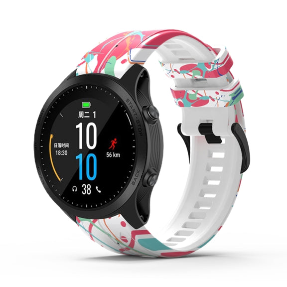 For Garmin  Tactix 7 Pro / Fenix 7X / 6X Pro Printing Quick Release Silicone Watch Band(Graffiti)
