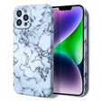 For iPhone 14 Pro Marble Pattern Phone Case(Red White) - iPhone 14 Pro Cases by PMC TechLife | Online Shopping South Africa | PMC TechLife