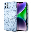 For iPhone 12 Marble Pattern Phone Case(Green White) - iPhone 12 / 12 Pro Cases by PMC TechLife | Online Shopping South Africa | PMC TechLife