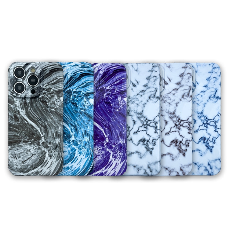 For iPhone SE 2022 / SE 2020 / 8 / 7 Marble Pattern Phone Case(Navy Blue White)
