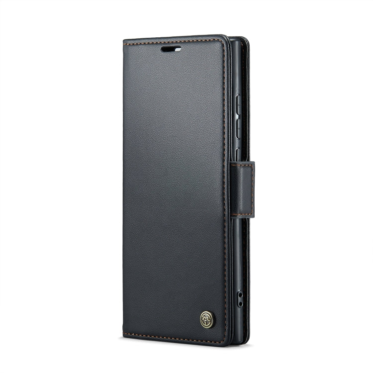 For Samsung Galaxy Note20 Ultra CaseMe 023 Butterfly Buckle Litchi Texture RFID Anti-theft Leather Phone Case(Black) - free shipping - PMC TechLife - Order now!
