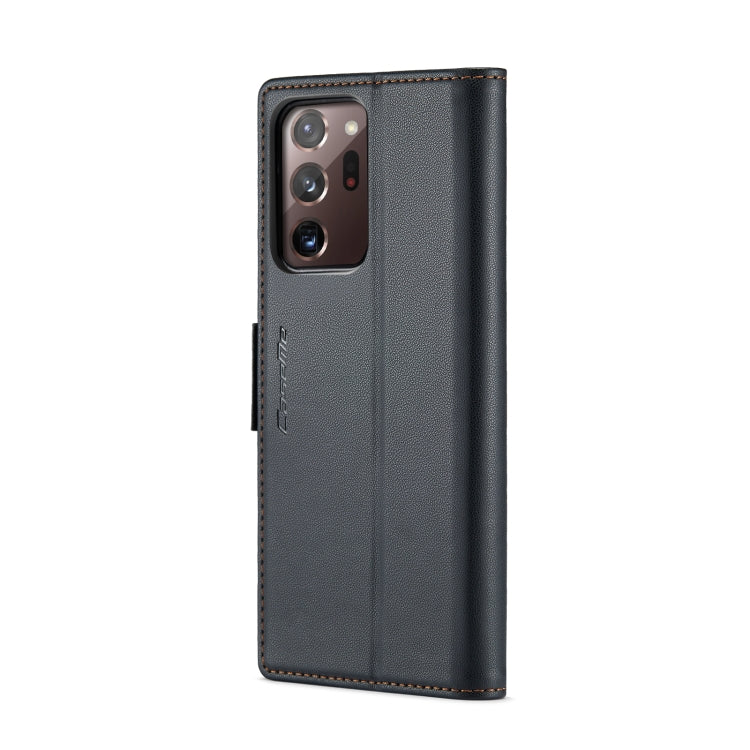 For Samsung Galaxy Note20 Ultra CaseMe 023 Butterfly Buckle Litchi Texture RFID Anti-theft Leather Phone Case(Black) - free shipping - PMC TechLife - Order now!