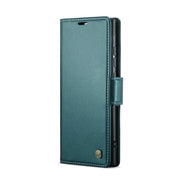 For Samsung Galaxy Note20 Ultra CaseMe 023 Butterfly Buckle Litchi Texture RFID Anti-theft Leather Phone Case(Pearly Blue)