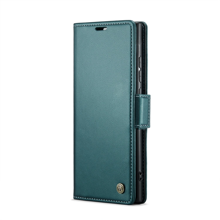 For Samsung Galaxy Note20 Ultra CaseMe 023 Butterfly Buckle Litchi Texture RFID Anti-theft Leather Phone Case(Pearly Blue)