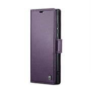 For Samsung Galaxy Note20 Ultra CaseMe 023 Butterfly Buckle Litchi Texture RFID Anti-theft Leather Phone Case(Pearly Purple)