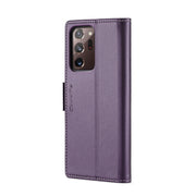 For Samsung Galaxy Note20 Ultra CaseMe 023 Butterfly Buckle Litchi Texture RFID Anti-theft Leather Phone Case(Pearly Purple)