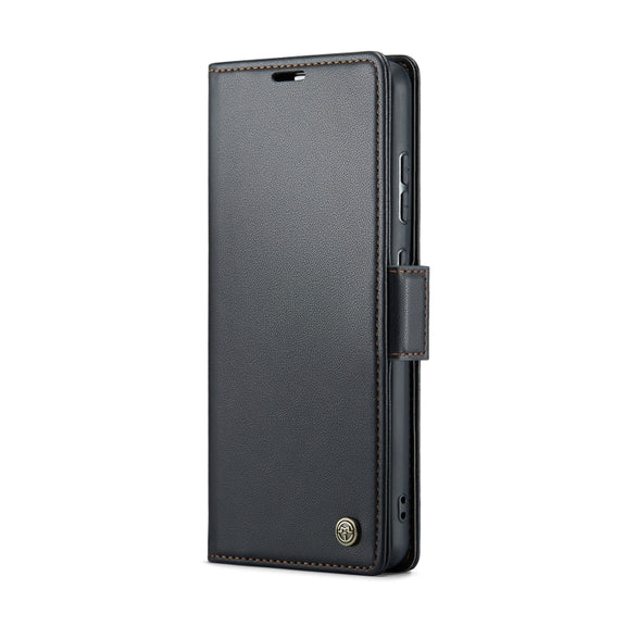 For Samsung Galaxy A52/A52s 5G CaseMe 023 Butterfly Buckle Litchi Texture RFID Anti-theft Leather Phone Case(Black)
