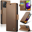 For Samsung Galaxy A52/A52s 5G CaseMe 023 Butterfly Buckle Litchi Texture RFID Anti-theft Leather Phone Case(Brown) - free shipping - PMC TechLife - Order now!