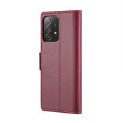 For Samsung Galaxy A52/A52s 5G CaseMe 023 Butterfly Buckle Litchi Texture RFID Anti-theft Leather Phone Case(Wine Red)