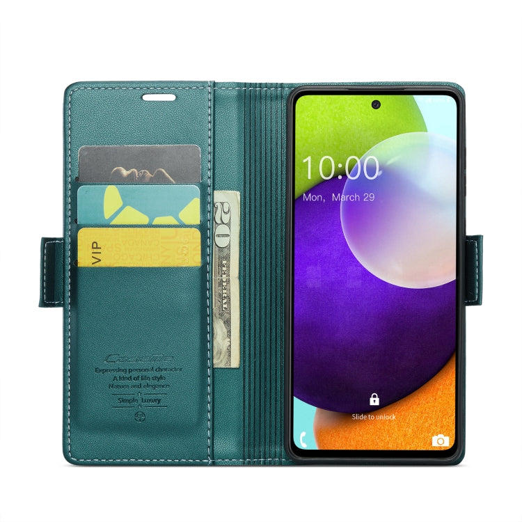 For Samsung Galaxy A52/A52s 5G CaseMe 023 Butterfly Buckle Litchi Texture RFID Anti-theft Leather Phone Case(Pearly Blue) - free shipping - PMC TechLife - Order now!