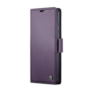 For Samsung Galaxy A52/A52s 5G CaseMe 023 Butterfly Buckle Litchi Texture RFID Anti-theft Leather Phone Case(Pearly Purple)