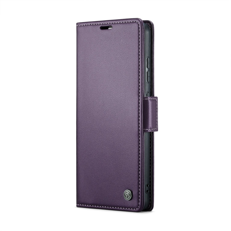 For Samsung Galaxy A52/A52s 5G CaseMe 023 Butterfly Buckle Litchi Texture RFID Anti-theft Leather Phone Case(Pearly Purple)