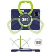 For Xiaomi Pad 6 / 6 Pro Silicone Hybrid PC Tablet Case with Holder & Shoulder Strap(Navy Blue Olivine)