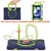 For Xiaomi Pad 6 / 6 Pro Silicone Hybrid PC Tablet Case with Holder & Shoulder Strap(Navy Blue Olivine)