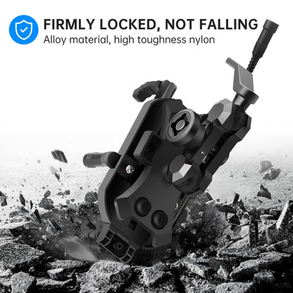 WUPP CS-1848B1 15W Motorcycle Wireless Fast Charging Phone Navigation Holder, Style:Rearview Mirror Type - free shipping - PMC Jewellery - Order now!
