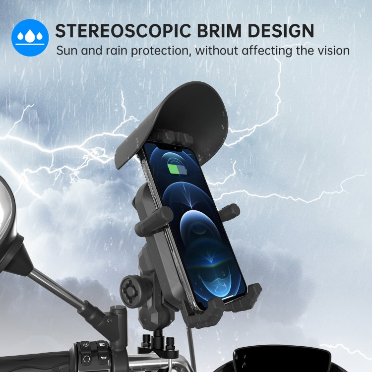 WUPP CS-1848B2 15W Motorcycle Wireless Fast Charging Phone Navigation Holder, Style:Handlebars - free shipping - PMC Jewellery - Order now!