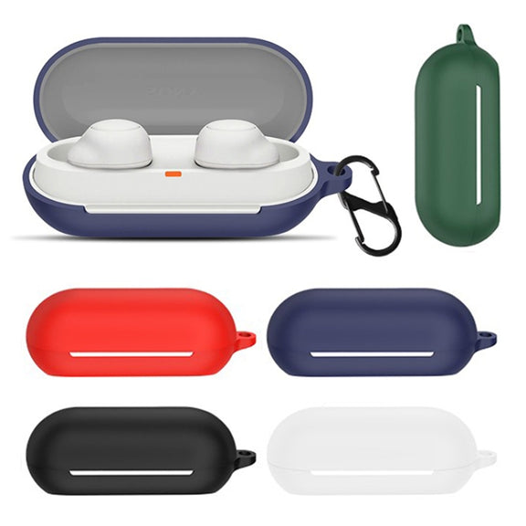 For Sony WF-C700N Bluetooth Earphone Silicone Protective Case(Dark Blue)