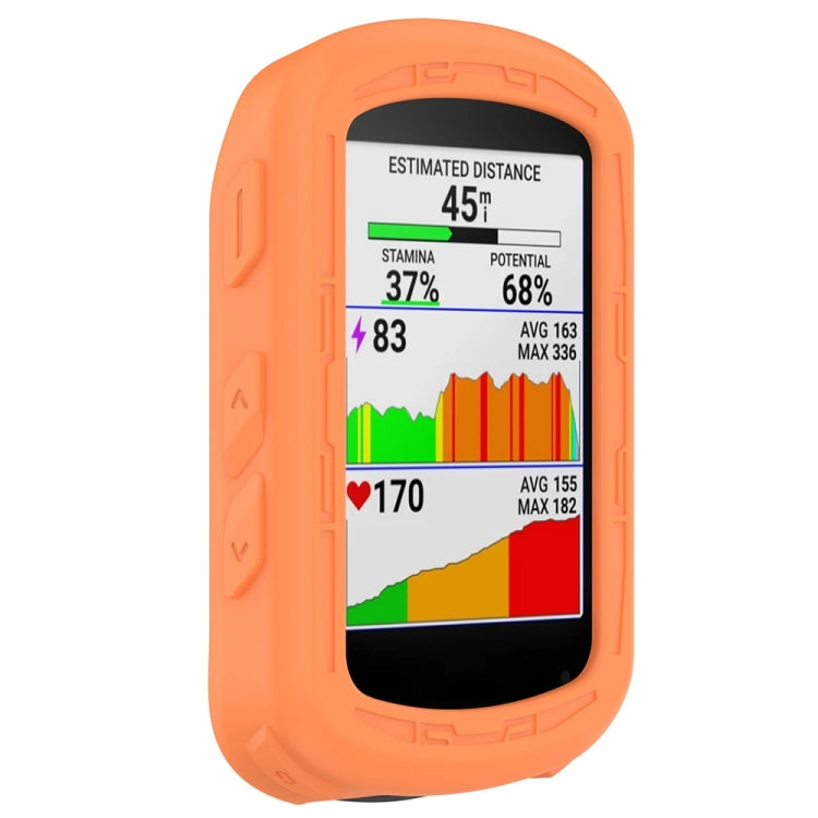 For Garmin Edge 840 / Edge 540 Stopwatch Armor Silicone Protective Case(Orange)