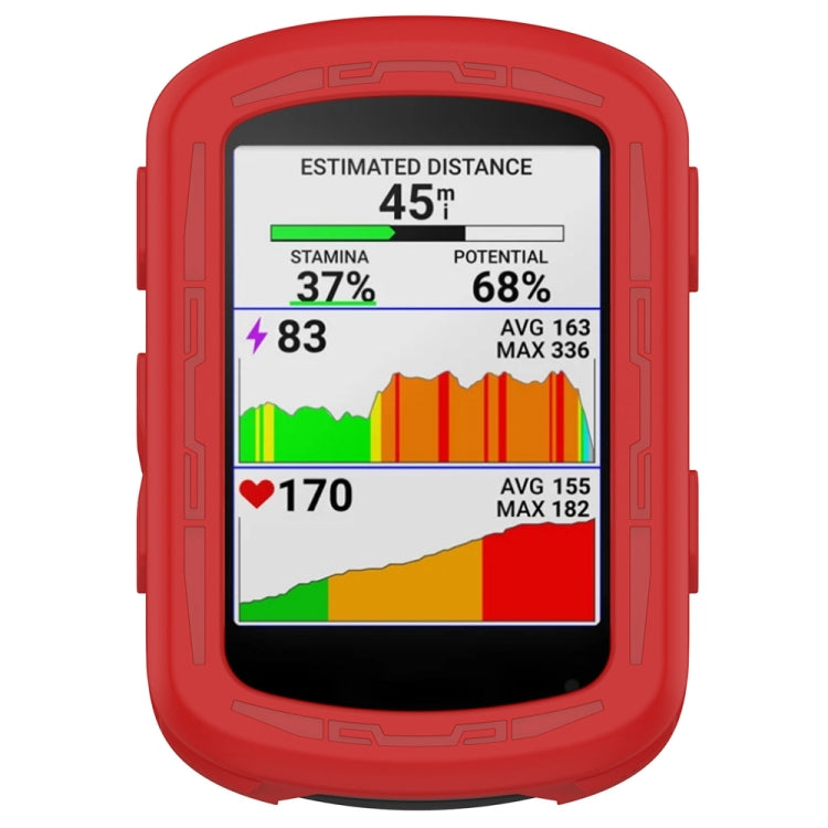 For Garmin Edge 840 / Edge 540 Stopwatch Armor Silicone Protective Case(Red) - Watch Cases by PMC TechLife | Online Shopping South Africa | PMC TechLife