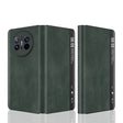 For Huawei Mate X3 Retro Magnetic Side Window View Leather Smart Phone Case(Green) - free shipping - PMC TechLife - Order now!