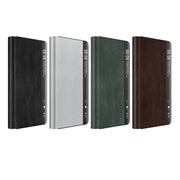 For Huawei Mate X3 Retro Magnetic Side Window View Leather Smart Phone Case(Green)