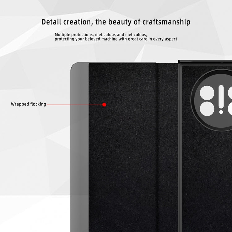 For Huawei Mate X3 Retro Magnetic Side Window View Leather Smart Phone Case(Green) - free shipping - PMC TechLife - Order now!