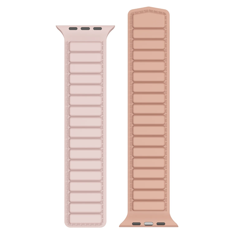 Magnetic Silicone Watch Band For Apple Watch SE 40mm(Pink)