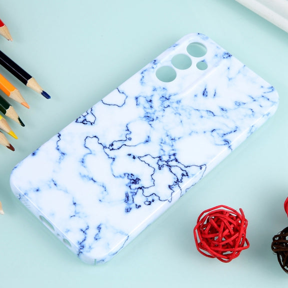 For Samsung Galaxy S23+ 5G Marble Pattern Phone Case(Blue White)